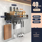Hot Selling Kitchen Wall Mounted Knife Holder Rack Punch Free Knife Fork Spoon Integrated Storage Rack Kitchen Ware Storage Rack