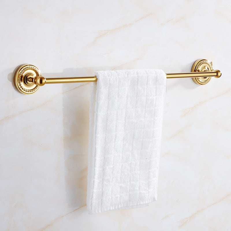 European-style Golden Towel Rack Bath Towel Rack Copper
