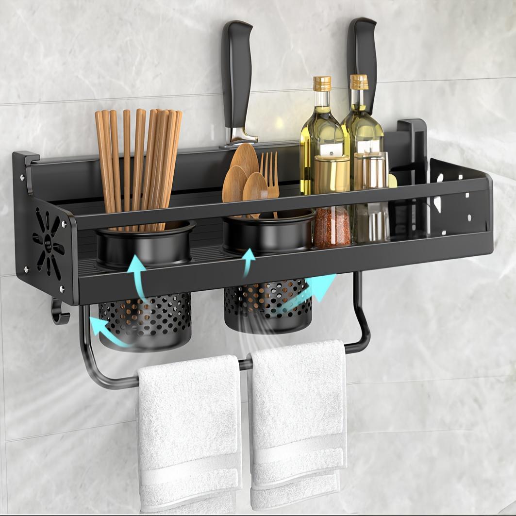 Wall Mounted Cutlery Rack And Camping Kitchen Rack With Spice Rack