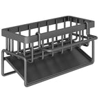 Carbon Steel Self-Drain Kitchen Sink Organizer Shelf Sink Caddy Sponge Holder Rustproof Under Home Carbon steel Metal Towel Storage Rack