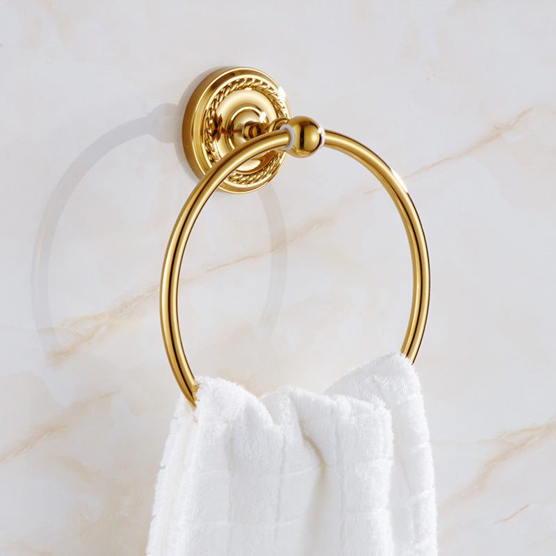 European-style Golden Towel Rack Bath Towel Rack Copper