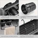 Hot Selling Kitchen Wall Mounted Knife Holder Rack Punch Free Knife Fork Spoon Integrated Storage Rack Kitchen Ware Storage Rack