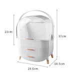 Makeup Organizer,Skincare Organizer With 2 Drawers And Transparent Cover,Cosmetic Display Case For Vanity Organizer And Bathroom Countertop Storage